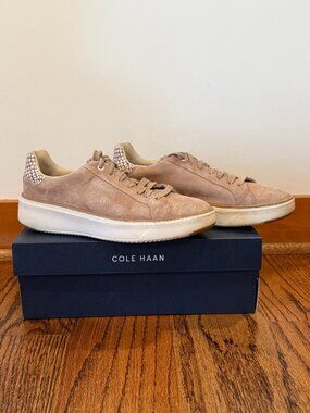 COLE HAAN GP GrandPro Topspin Tan Nubuck Leather Lizard Sneakers W24957 9 B